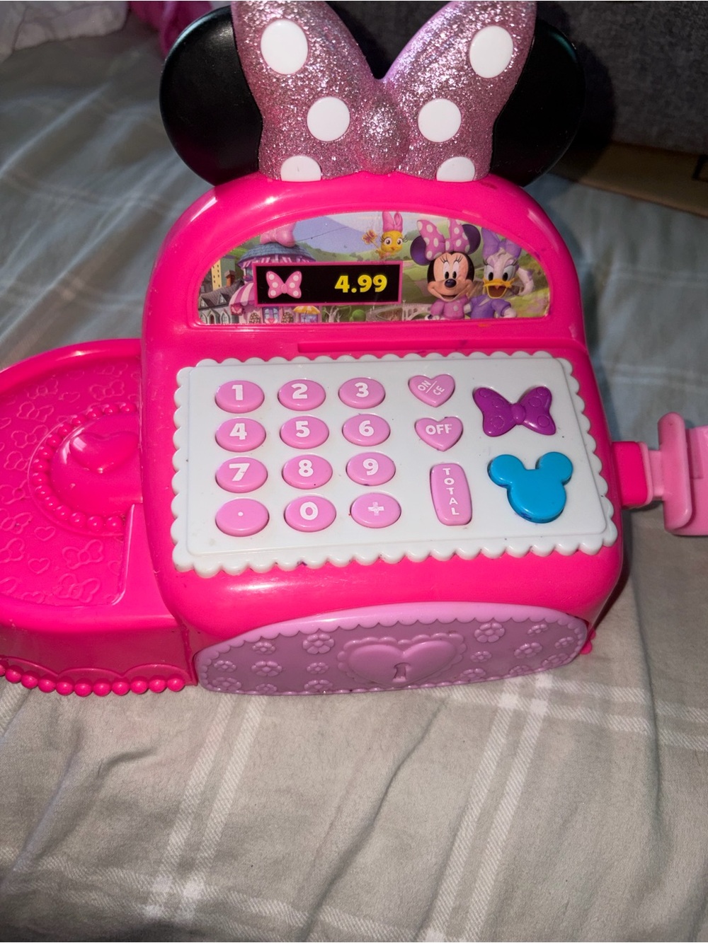 Disney Pink and Purple Minnie Mouse Play Cash Register